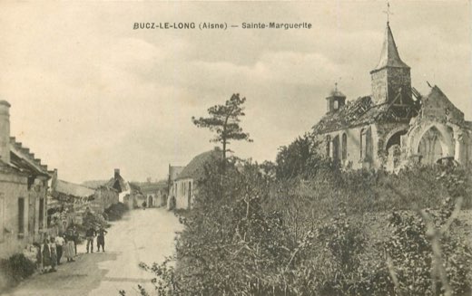 Bucy-le-Long: la chapelle Sainte-Marguerite vers 1920.