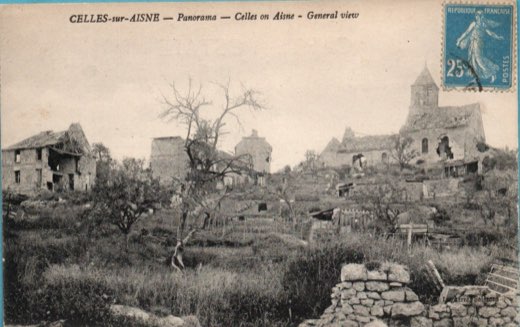 Ruines du village en 1919.